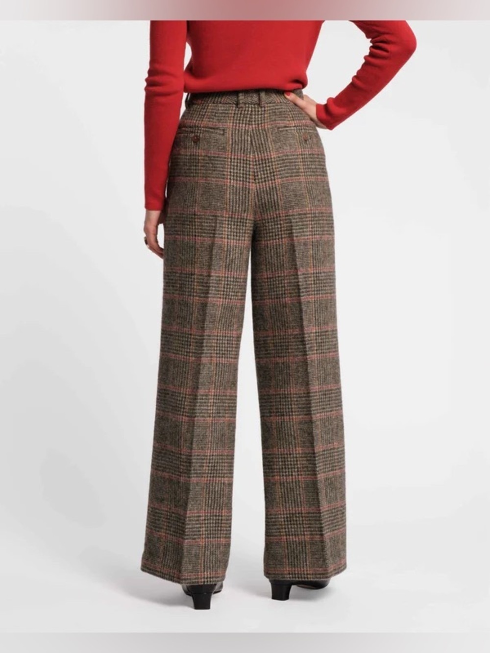 NWT women’s PLUS SIZE FRANCES VALENTINE Newbury plaid wool pants size 18 - Picture 3 of 12
